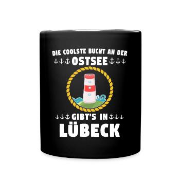 Lübeck Hansestadt Luebeck - Tasse einfarbig - Schwarz - Vorne