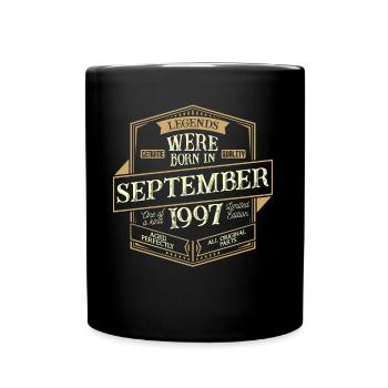 September 1997 Geburtstag Mann - Tasse einfarbig - Schwarz - Vorne