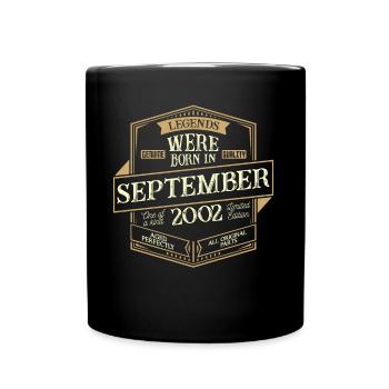 Septembre 2002 Anniversaire Homme - Mug uni - noir - Devant