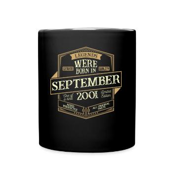September 2001 birthday man - Full Colour Mug - black - Front
