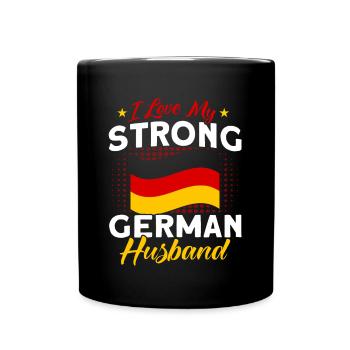 Deutsche Herkunft Deutschland Deutscher Stolz - Tasse einfarbig - Schwarz - Vorne