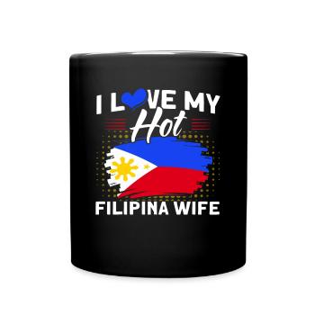 Philippines Philippine Flag - Full Colour Mug - black - Front
