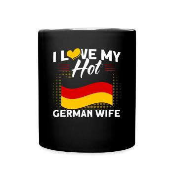 Deutsche Herkunft Deutschland Deutscher Stolz - Tasse einfarbig - Schwarz - Vorne