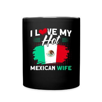 Mexiko Mexikanische Wurzeln Geschenk - Tasse einfarbig - Schwarz - Vorne