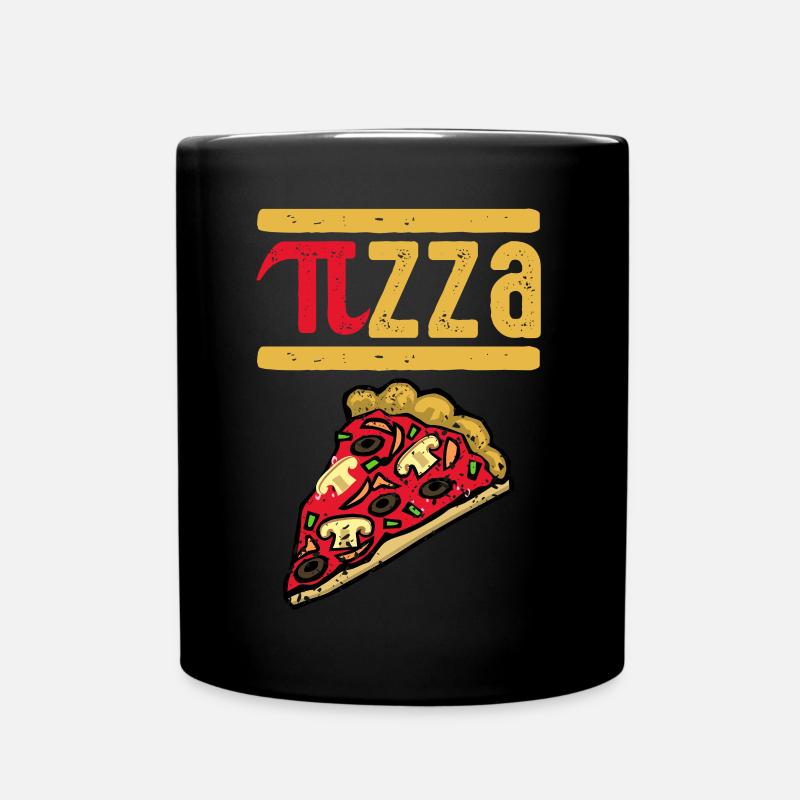 Pizza im Pi Design 3.14159265359 - Tasse einfarbig - Schwarz