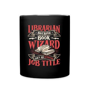 Funny librarian theme - Full Colour Mug - black - Front