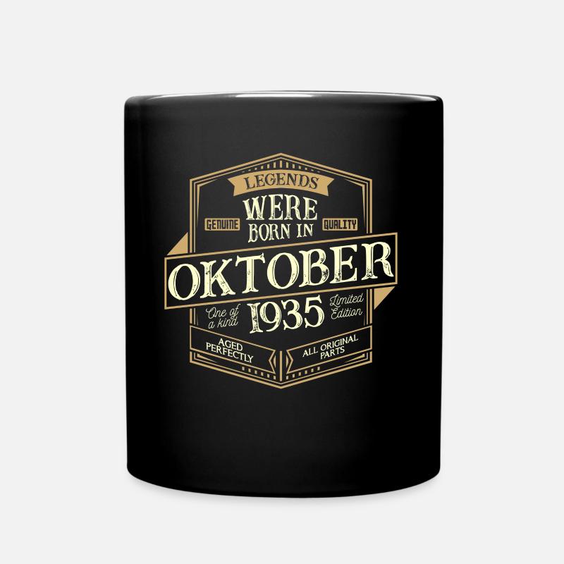 October 1935 birthday man - Full Colour Mug - black