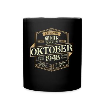 Octobre 1948 Anniversaire homme - Mug uni - noir - Devant