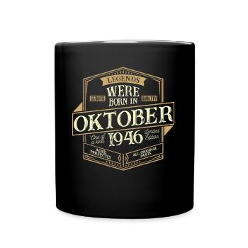 Octobre 1946 Anniversaire Homme - Mug uni - noir - Devant