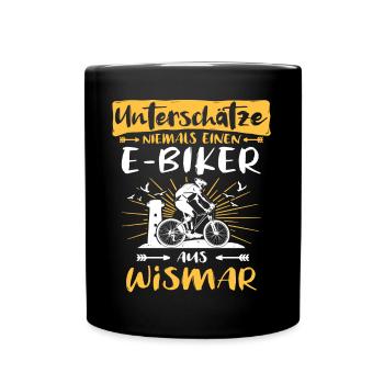 Ebike Wismar Ebiking Wismarer E-Biker - Tasse einfarbig - Schwarz - Vorne