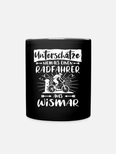 Wismar Fahrradfahrer Wismarer Radfahrer - Tasse einfarbig - Schwarz