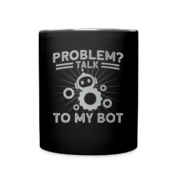 Robot Robotics Engineer Costume Robot - Full Colour Mug - black - Front