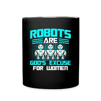 Robot Robotics Engineer Costume Robot - Full Colour Mug - black - Front