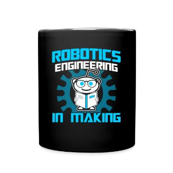 Robot Robotics Engineer Costume Robot - Full Colour Mug - black - Front