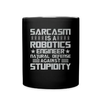 Robot Robotics Engineer Costume Robot - Full Colour Mug - black - Front