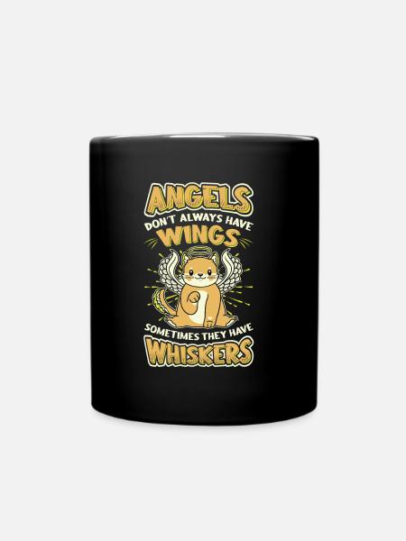 Angels Don't Always Have Wings. - Tasse einfarbig - Schwarz