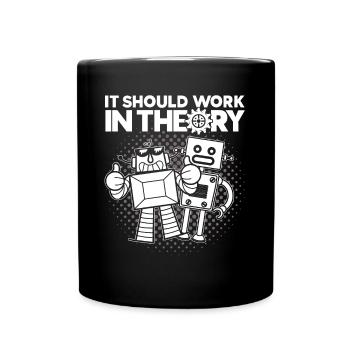 Robot Robotics Engineer Costume Robot - Full Colour Mug - black - Front