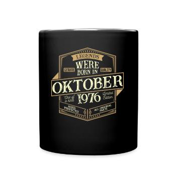 Octobre 1976 Anniversaire Homme - Mug uni - noir - Devant