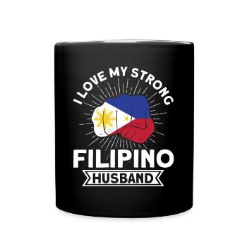 Philippines Philippine Flag - Full Colour Mug - black - Front