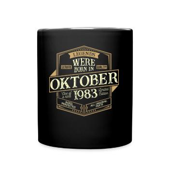 Octobre 1983 Anniversaire Homme - Mug uni - noir - Devant