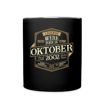Octobre 2002 Anniversaire Homme - Mug uni - noir - Devant