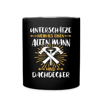 Dachdecker Dachspengler Dachklempner - Tasse einfarbig - Schwarz - Vorne