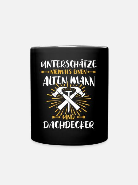 Dachdecker Dachspengler Dachklempner - Tasse einfarbig - Schwarz