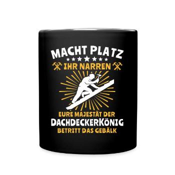 Dachdecker Dachspengler Dachklempner - Tasse einfarbig - Schwarz - Vorne