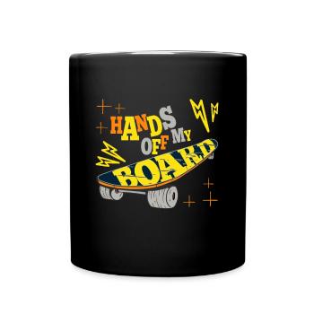 Skateboarder Mains De Ma Planche Drôle Skateboard - Mug uni - noir - Devant