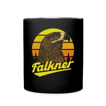 Greifvogel Beizjagd Spruch Falkner Vogelfreunde - Tasse einfarbig - Schwarz - Vorne
