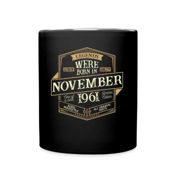 Novembre 1961 Anniversaire Homme - Mug uni - noir - Devant
