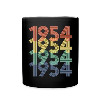 1954 70. Geburtstag Männer Frauen 70 Jahre alt Jahrgang - Tasse einfarbig - Schwarz - Vorne