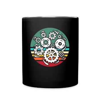 Maschinist Maschinenführer Maschinisten - Tasse einfarbig - Schwarz - Vorne