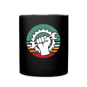 Maschinist Maschinenführer Maschinisten - Tasse einfarbig - Schwarz - Vorne