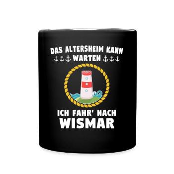 Wismar Ostsee Urlaub - Tasse einfarbig - Schwarz - Vorne