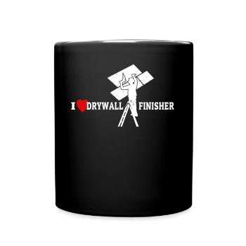 I Love Drywall Love Drywall Builder - Full Colour Mug - black - Front