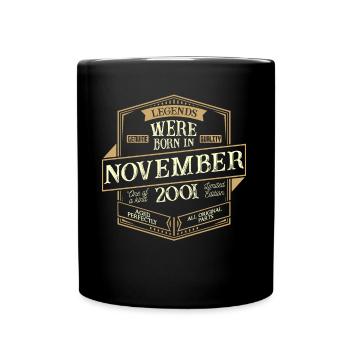 Novembre 2001 Anniversaire Homme - Mug uni - noir - Devant