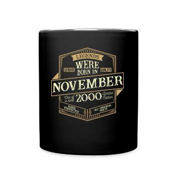 Novembre 2000 Anniversaire Homme - Mug uni - noir - Devant