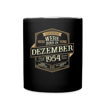 Décembre 1954 Anniversaire Homme - Mug uni - noir - Devant