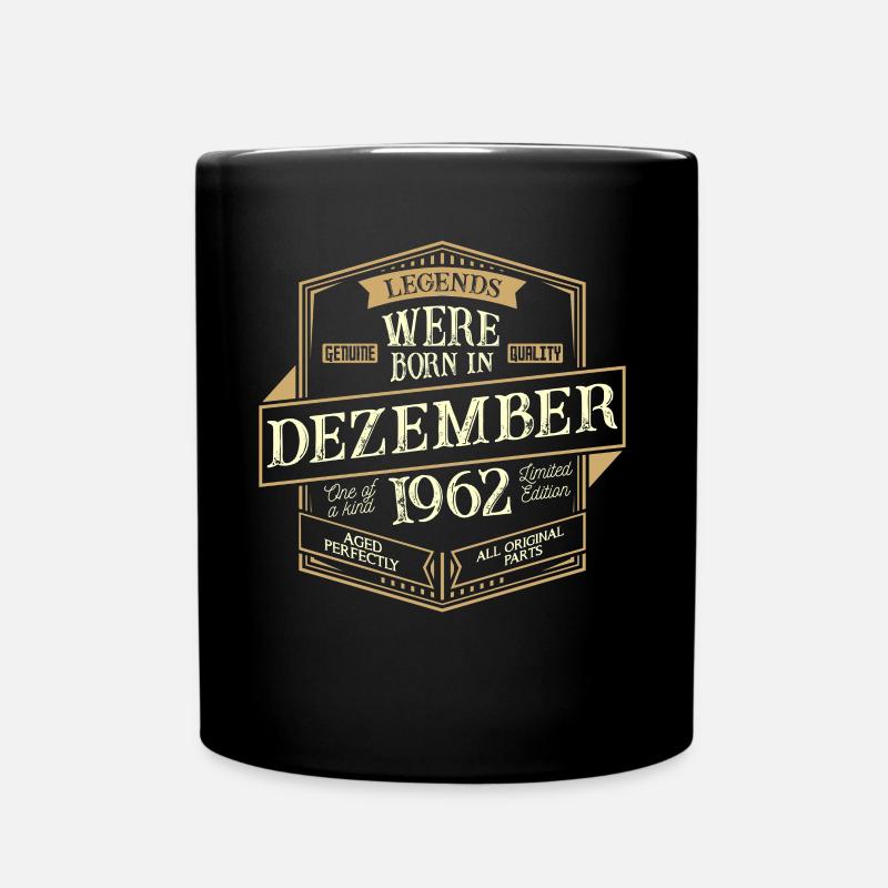 Dezember 1962 Geburtstag Mann - Tasse einfarbig - Schwarz