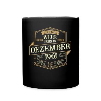 Décembre 1961 Anniversaire Homme - Mug uni - noir - Devant