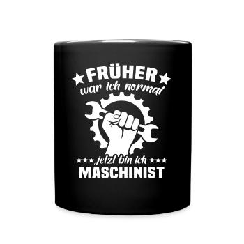 Maschinist - Tasse einfarbig - Schwarz - Vorne