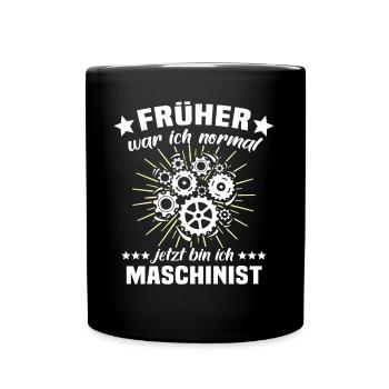 Maschinist - Tasse einfarbig - Schwarz - Vorne