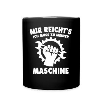 Maschinist - Tasse einfarbig - Schwarz - Vorne