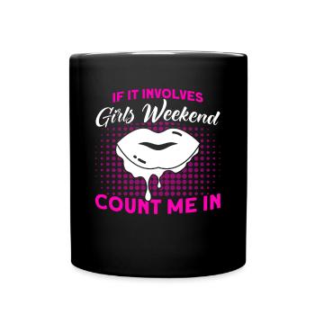 Trauzeugin Mädelsabend Party Damen Geschenk - Tasse einfarbig - Schwarz - Vorne