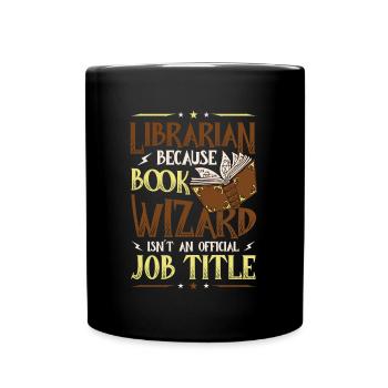 Funny librarian theme - Full Colour Mug - black - Front