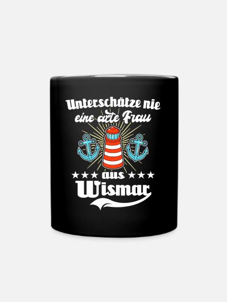 Wismar Ostsee Wismarer Urlaub - Tasse einfarbig - Schwarz