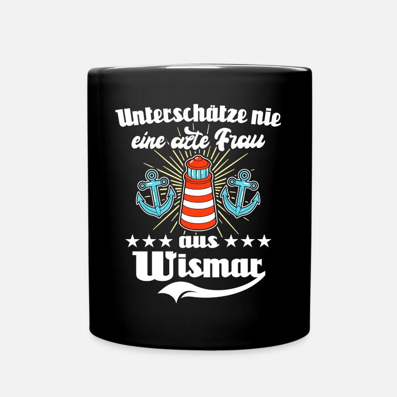 Wismar Ostsee Wismarer Urlaub - Tasse einfarbig - Schwarz