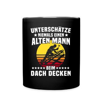 Dachdecker Dachspengler Dachklempner - Tasse einfarbig - Schwarz - Vorne