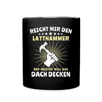 Dachdecker Dachspengler Dachklempner - Tasse einfarbig - Schwarz - Vorne